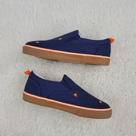 Gap Kids Embroidered Palm Trees Canvas Slip On Shoes Sz 12 - Picture 4 of 12